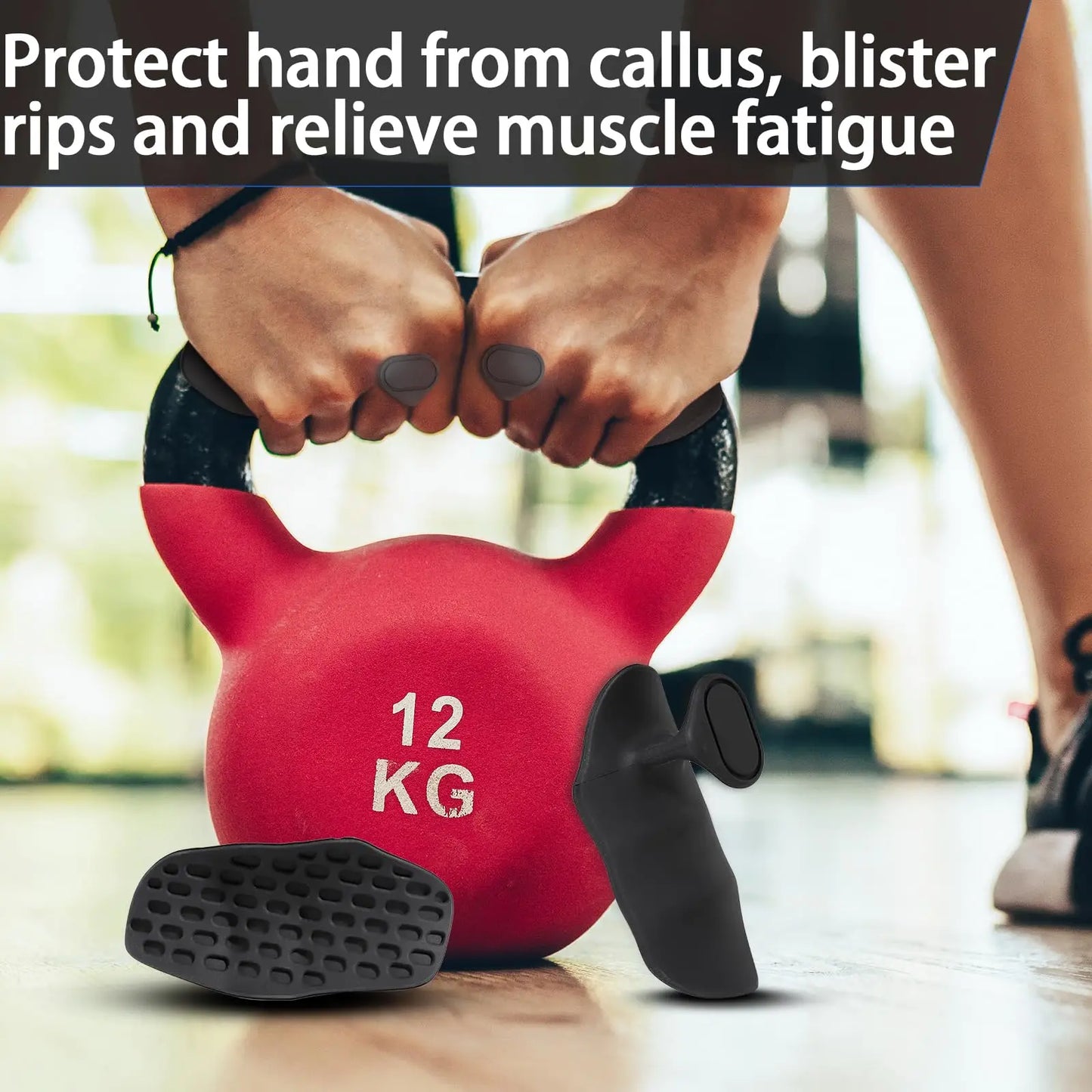 Anti-Slip Grips for Weight Lifting Pull-Ups Gym Training Unisex Ergonomic Rubber Hand Protector Strengthener Handle Gloves