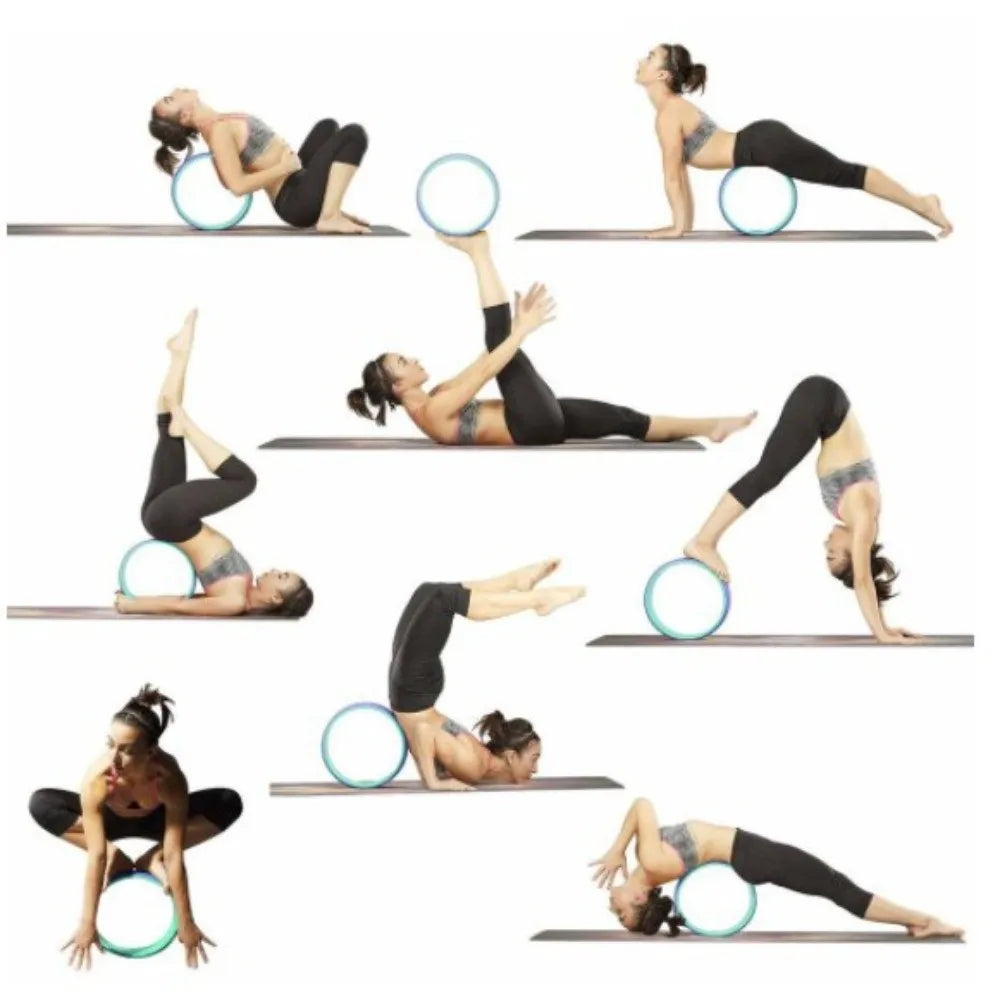 Muscle Massage Yoga Wheel Multi-Functional Back Training Back Training Roller Training Tool Waist Training Pilates Ring Home Gym